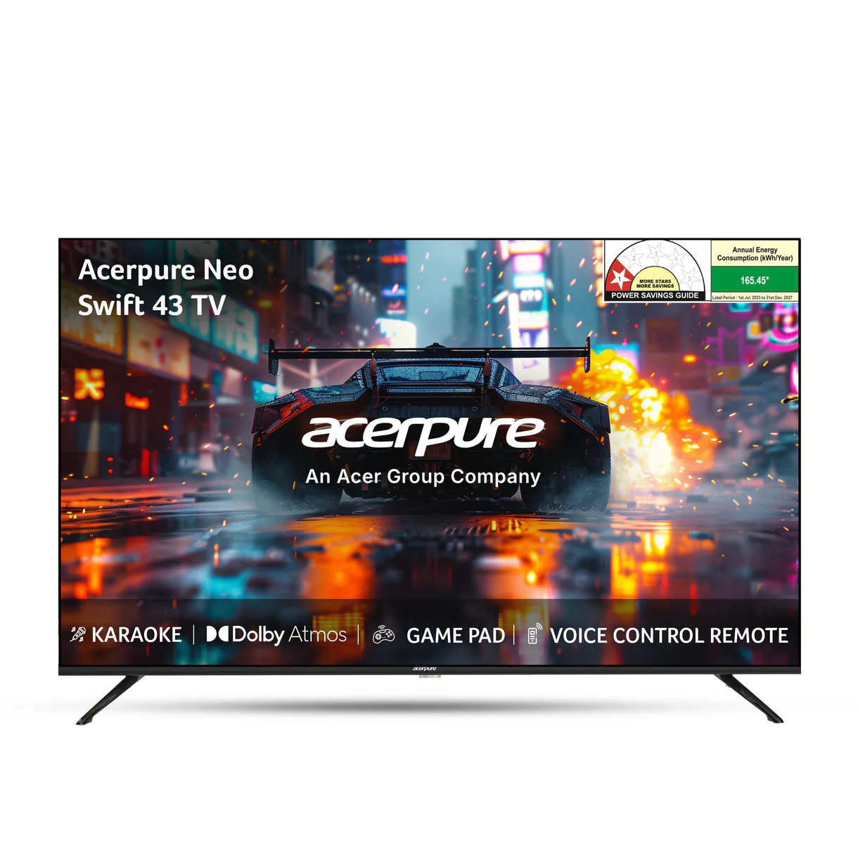Acer Pure Swift Neo 43" Qled Tv Acerpure TV 43" Inches QLED | GTV 5.0 / Android 14 / 3840 x 2160 / 2GB RAM + 16GB ROM / 60Hz / 178 Degree / Built-in Wi-Fi / Dolby Atmos & Dolby Vision /2 years wty. 23650 23500