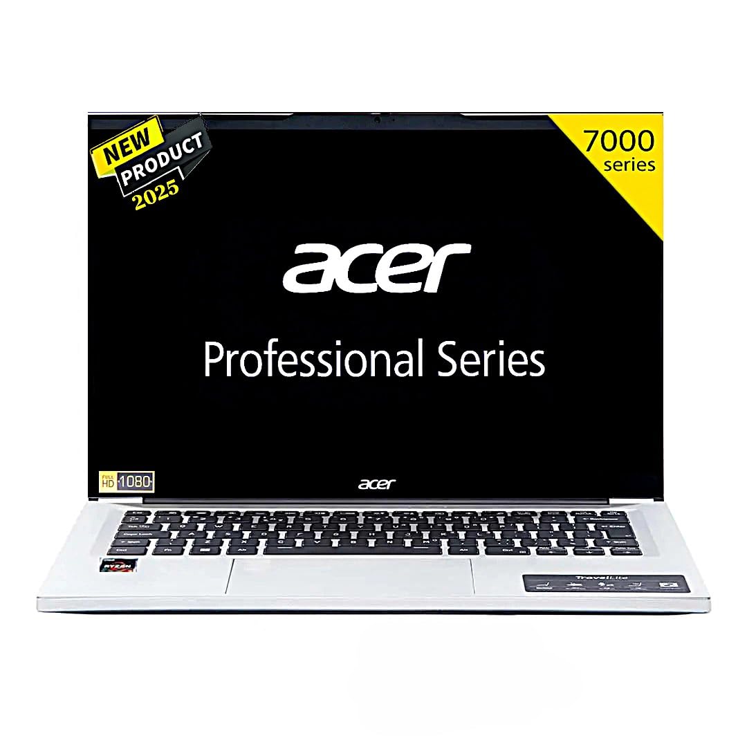 Acer Professional AMD Ryzen 3 Quad Core 7th Gen 7330U - (16 GB/512 GB SSD/Windows 11 Pro) TL14-42M Notebook (14 Inch, Silver, 1.34 kg, With MS Office)