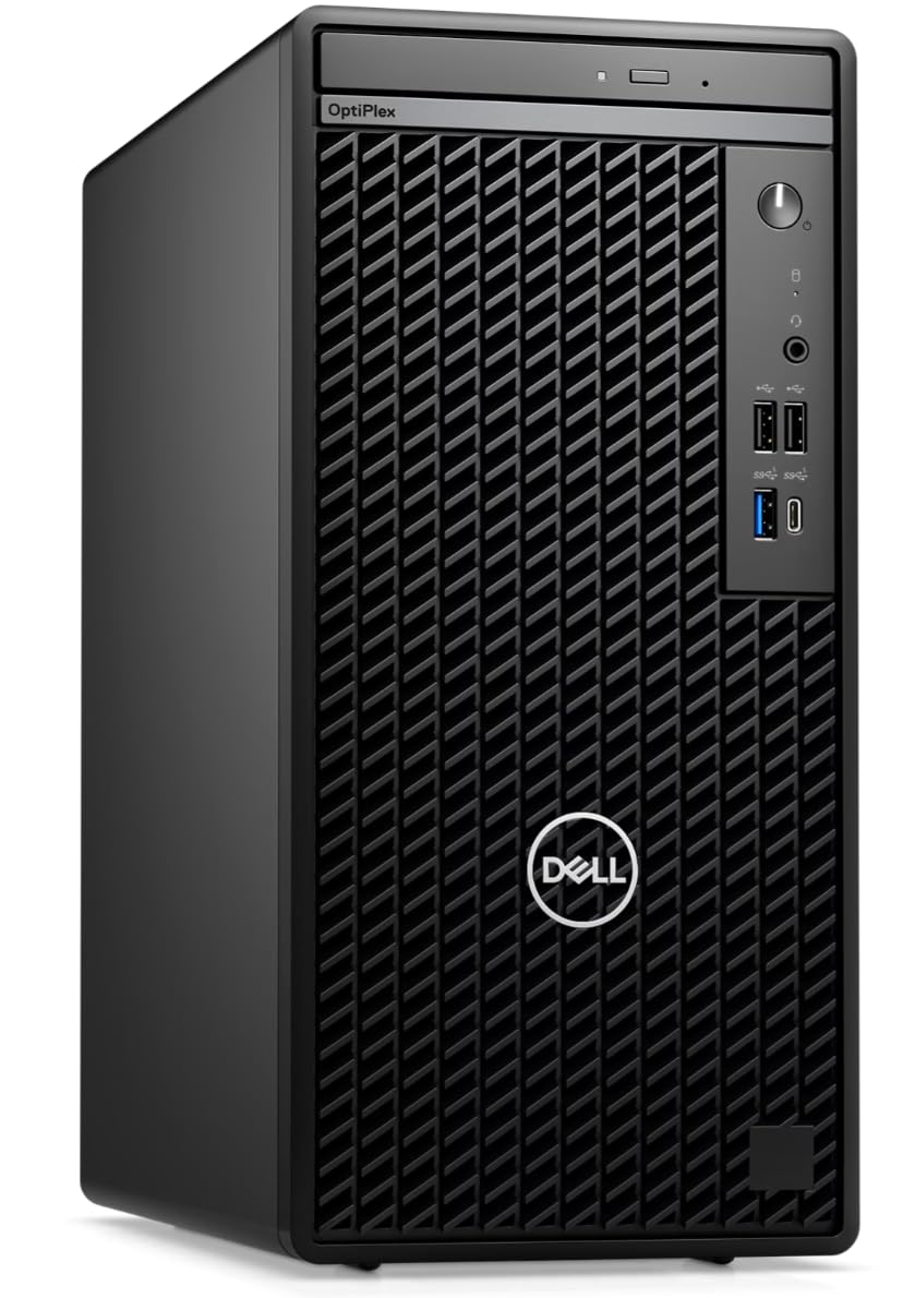 Dell OptiPlex 7020 Tower Desktop, Intel Core i7-13700, 32GB RAM, 1TB NVMe SSD, HDMI, DisplayPort, USB-C, AX WiFi, Bluetooth, DVDRW, Windows 11 Pro with AI Copilot, Black