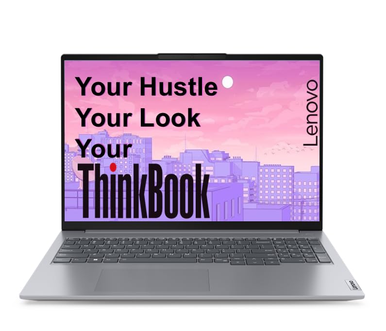 Lenovo ThinkBook 16 AMD Ryzen 5 7535HS (8GB RAM/512GB SSD/Win 11 Home/Office 2024/Backlit Keyboard/Fingerprint) 16" WUXGA IPS 300 Nits Thin & Light Laptop/1Y Warranty/Aluminium Top/1.7kg, 21MWA0BRIN