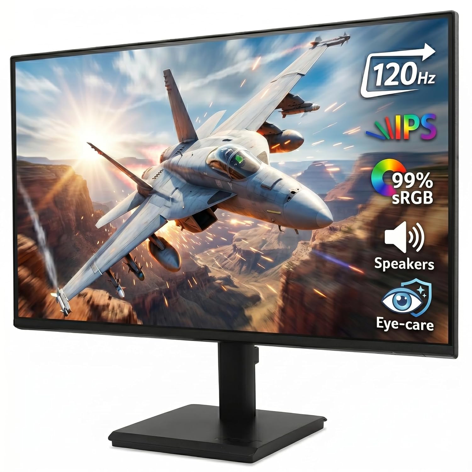 Acer Vero V247Y G 23.8 Inch Full HD IPS Monitor I 120Hz Refresh, AdaptiveSync I 99% sRGB, 1500:1 Contrast I 2x2W Speakers I HDMI +VGA I ZeroFrame I VisionCare 2.0 I VESA I Energy Star I Black