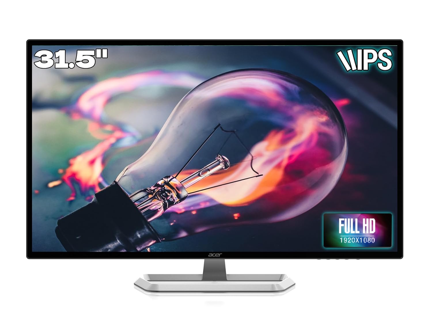 acer EB321HQA 31.5 Inch (80.01 Cm) IPS Full HD Backlit LED LCD Monitor I 300 Nits Brightness I HDMI, VGA Ports I Eye Care Features, Blue Light Filter, Flickerless (Black)