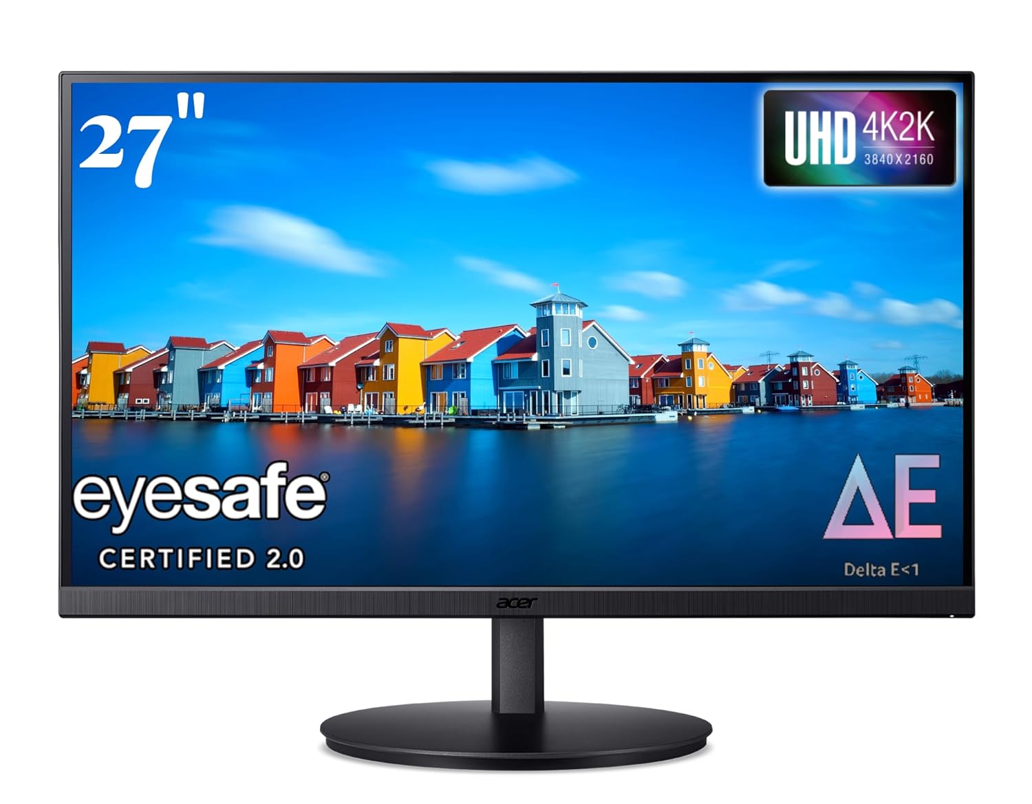 acer CB272K 27 Inch UHD 4K 3840 X 2160 Pixels IPS Backlit LED LCD Monitor I HDR 10, Delta E<1, 350 Nits, 99% sRGB I Height Adjustable, Tilt & Pivot I 2 x HDMI, 1 x DP, Eye Safe Certified I Speakers