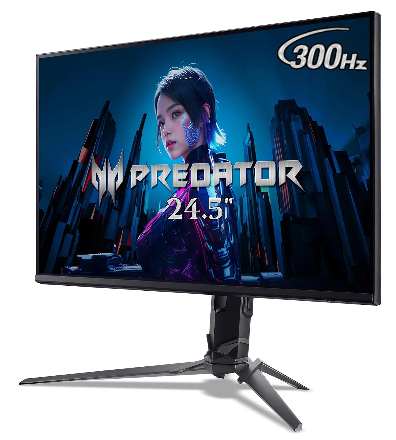 Acer Predator XB253Q F 24.5 Inch Full HD IPS 1920 x 1080 LED Gaming Monitor I 1 MS VRB, 300Hz Refresh Rate I AMD FreeSync I HDR 10, 99% sRGB I Eye Care, Ergo Stand, 2 x HDMI, 1DP, Stereo Speakers