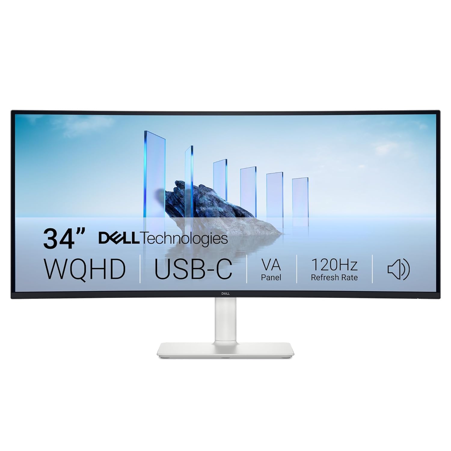 Dell S3425DW 34"/86.36 cm USB-C Curved Monitor|Titan Grey|VA 120Hz|300 cd/m2 | 4 ms, Contrast 3,000:1| Tilt, Height & Slant Adjustable|Ports: 2X HDMI| 2 * 5W Speakers|99% SRGB |AMD Freesync Premium