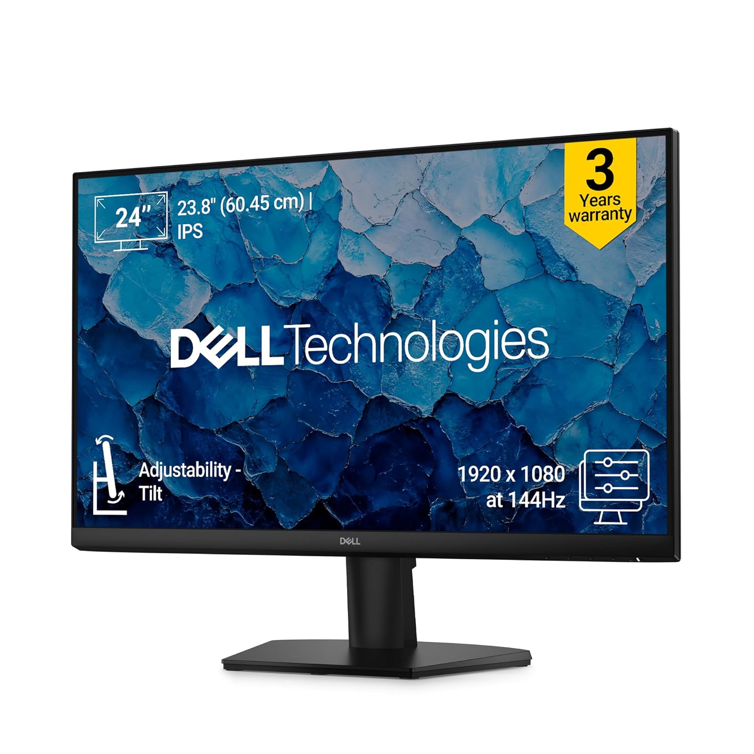 Dell 24" SE 2426 H - New Ips Panel | FHD | 144 Hz | Dual Hdmi | Wall mount option | 3 side borderless | Tilt stand | Amd Free Sync | 300 nits