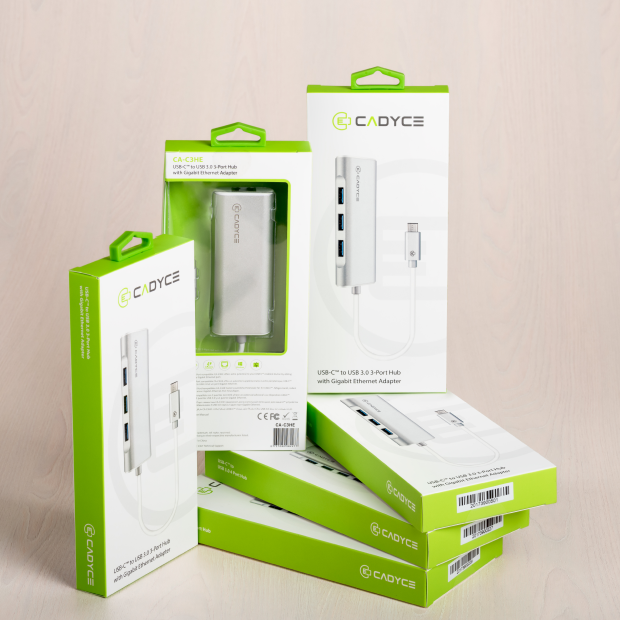 USB-C Hub with Gigabit Ethernet Adapter