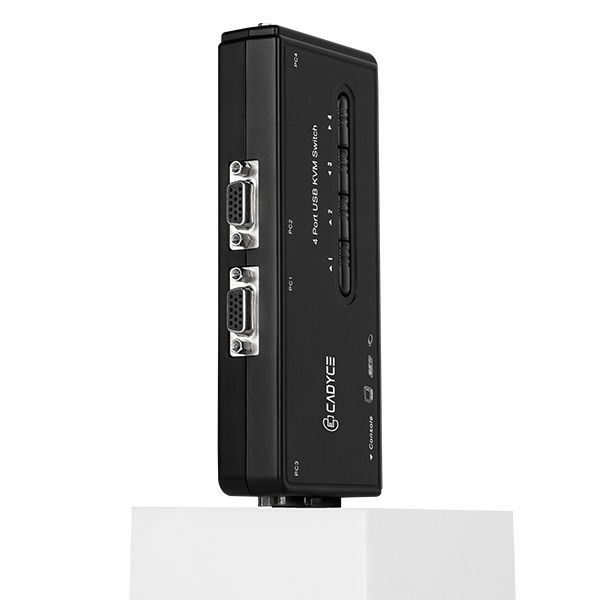 Cadyce CA-UK400 – 4-Port Desktop USB KVM Switch